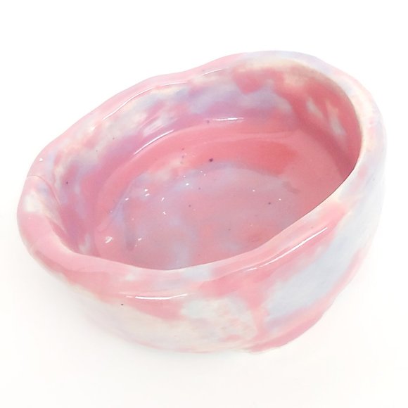 Pastel Pink Trinket Dish Handmade Pottery Boho Home Decor - Picture 1 of 5